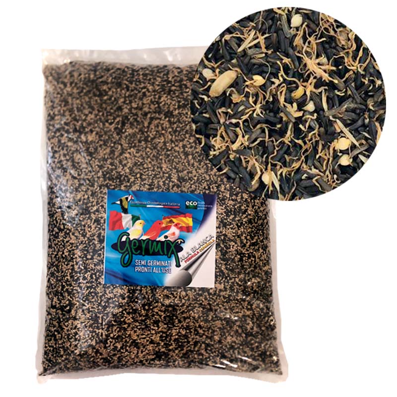 Germix Ala Blanca - Μείγμα βλαστωμένων σπόρων για καναρίνια (δεν προκαλεί ανεπιθύμητο χρωματισμό φτερών) - 1kg