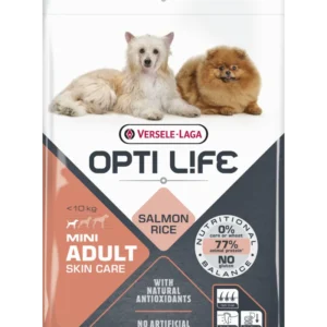 Opti Life Adult Skin Care Mini Salmon & Rice Ξηρά Τροφή Σκύλου 2.5kg